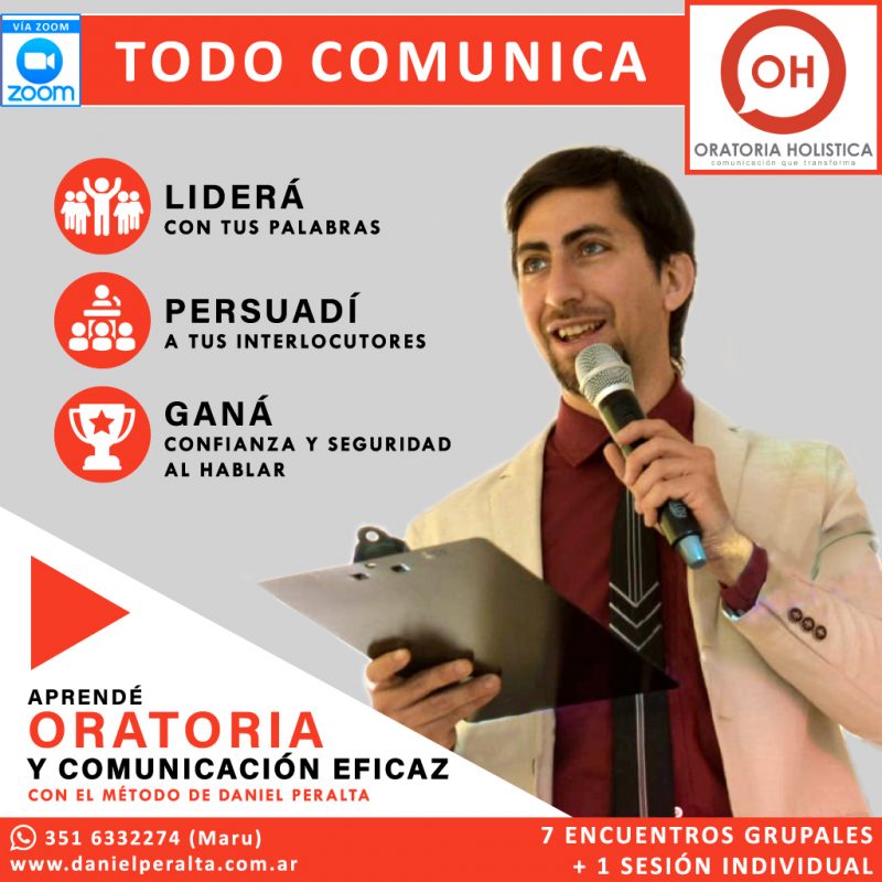 Curso de oratoria holística online y presencial para emprendedores.